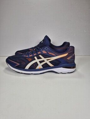 ASICS GT-2000 7 Men's Running Shoes Size 12.5 Navy Blue Orange 1011A158